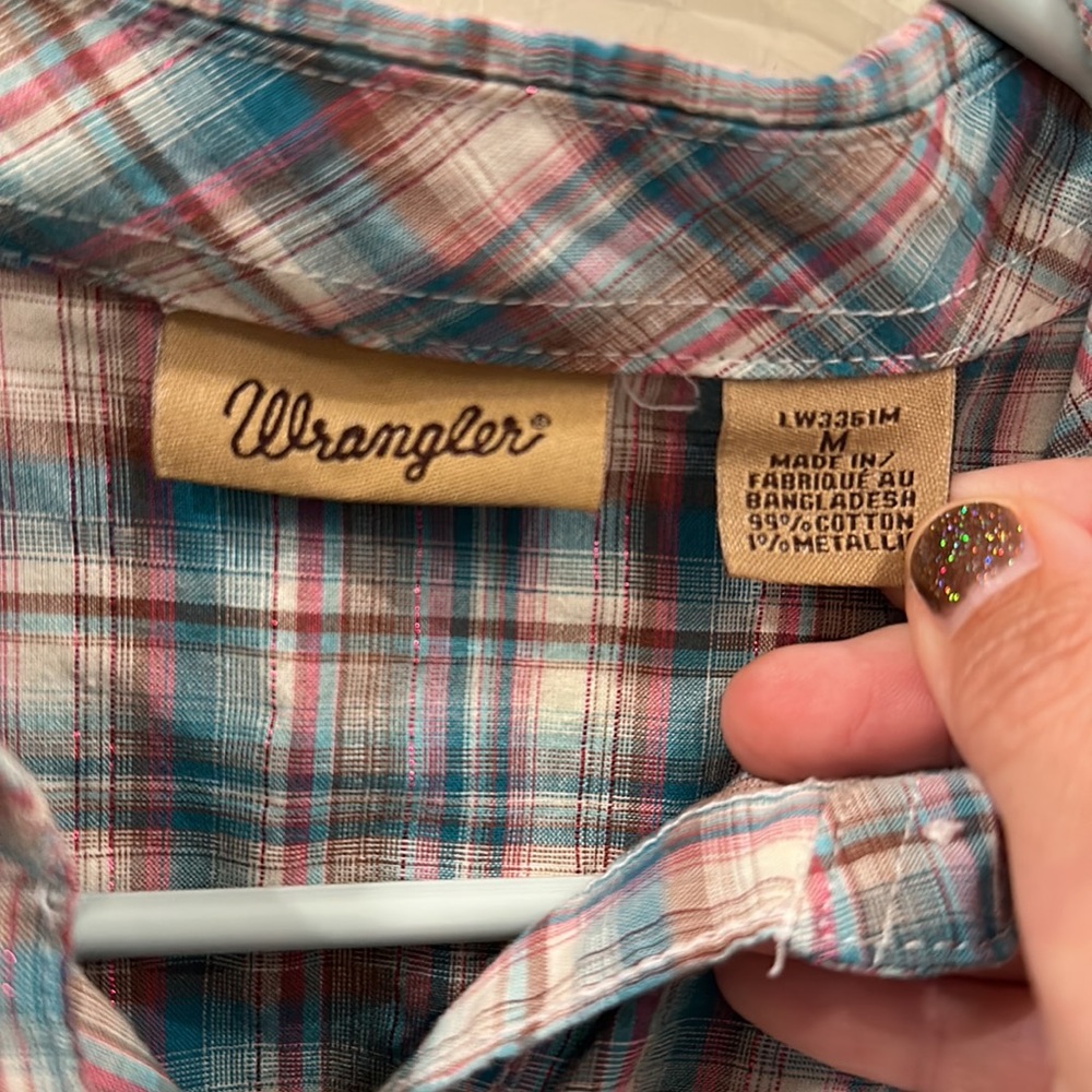 Snap Button Metallic Thread Embroidered Western W… - image 2